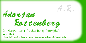 adorjan rottenberg business card